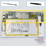 Como desmontar Huawei MediaPad T1 8.0'' por si mesmo, Passo 12/1