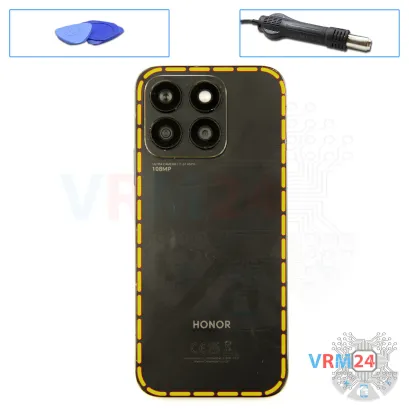 How to disassemble Honor X8b, Step 3/1