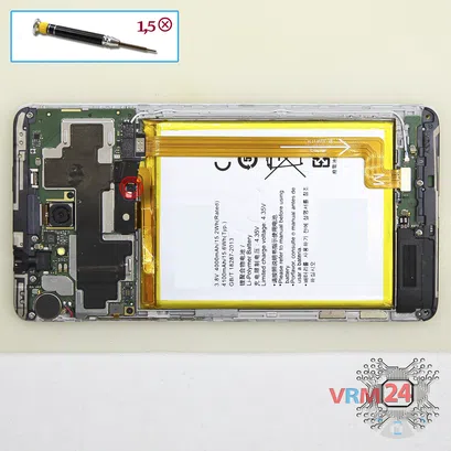 How to disassemble Huawei Ascend Mate 7, Step 6/1