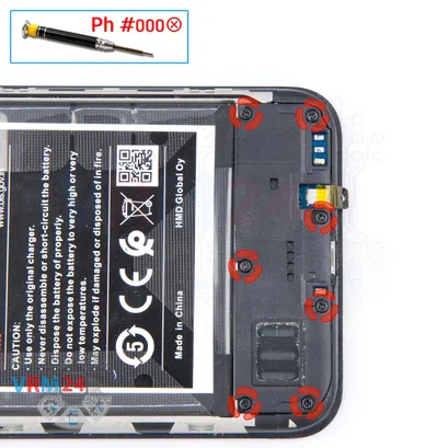 Como desmontar Nokia 1.4 TA-1322 por si mesmo, Passo 8/1