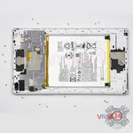 Como desmontar Lenovo Tab 4 TB-8504X, Passo 4/2