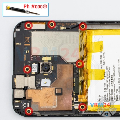 Cómo desmontar Asus ZenFone 4 Selfie Pro ZD552KL, Paso 10/1