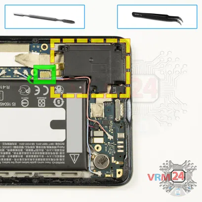 Cómo desmontar HTC U Ultra, Paso 8/1