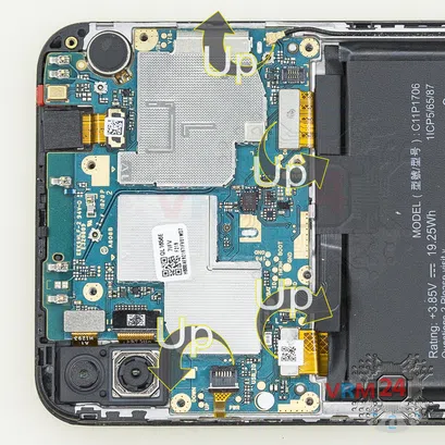 Como desmontar Asus Zenfone Max Pro (M1) ZB601KL por si mesmo, Passo 11/2