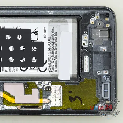 Cómo desmontar Samsung Galaxy S9 SM-G960, Paso 12/3