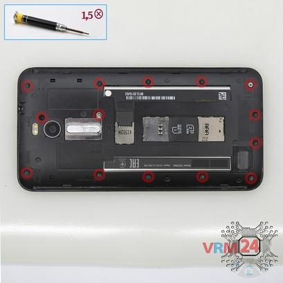 How to disassemble Asus ZenFone 2 ZE550ML, Step 2/1