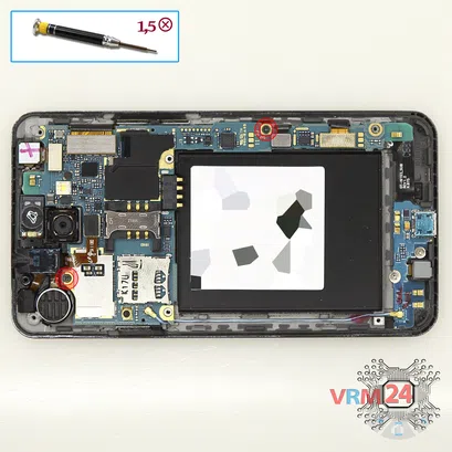 How to disassemble Samsung Galaxy R GT-i9103, Step 7/1