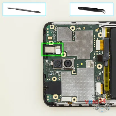 Como desmontar Nokia 3.1 Plus TA-1104 por si mesmo, Passo 13/1