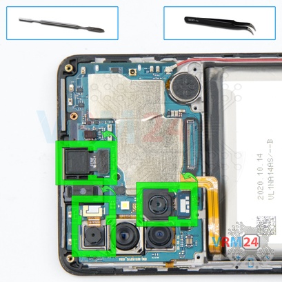 Cómo desmontar Samsung Galaxy M51 SM-M515, Paso 10/1