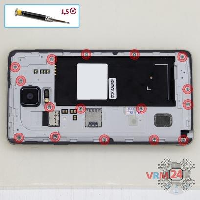How to disassemble Samsung Galaxy Note 4 SM-N910, Step 4/1