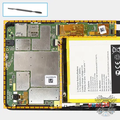 How to disassemble Alcatel OT POP 7 P310X, Step 6/1