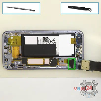 How to disassemble Samsung Galaxy S7 Edge SM-G935, Step 10/1