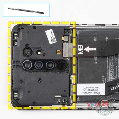 How to disassemble Xiaomi Redmi 9, Step 6/1