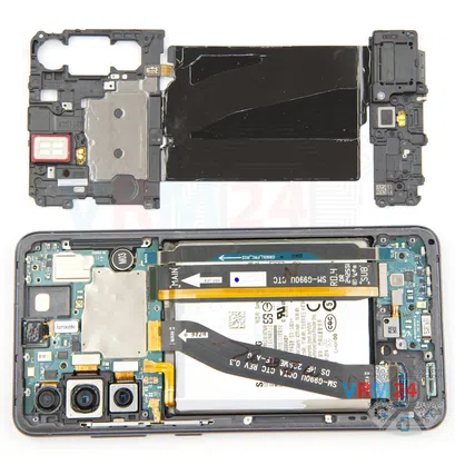 Cómo desmontar Samsung Galaxy S21 FE SM-G990, Paso 8/2