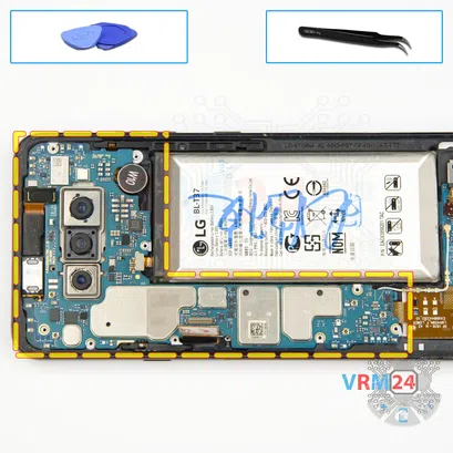 How to disassemble LG V40 ThinQ V405, Step 10/1