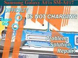 Samsung Galaxy A21s SM-A217 no carga, problema, solución y reparación
