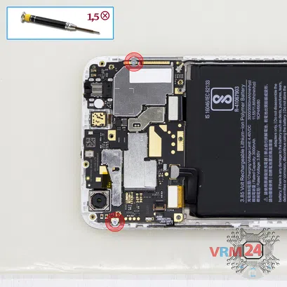 How to disassemble Xiaomi RedMi Note 5A, Step 12/1