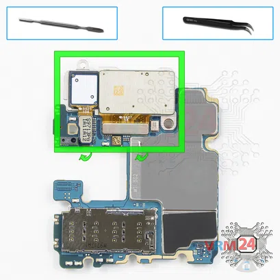 Cómo desmontar Samsung Galaxy Note 10 SM-N970, Paso 14/1