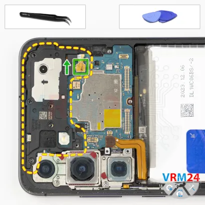 How to disassemble Samsung Galaxy S24+ SM-S921, Step 13/1
