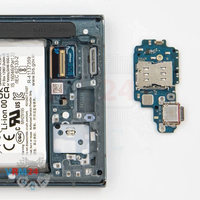 Cómo desmontar Samsung Galaxy S22 Ultra SM-S908, Paso 12/2