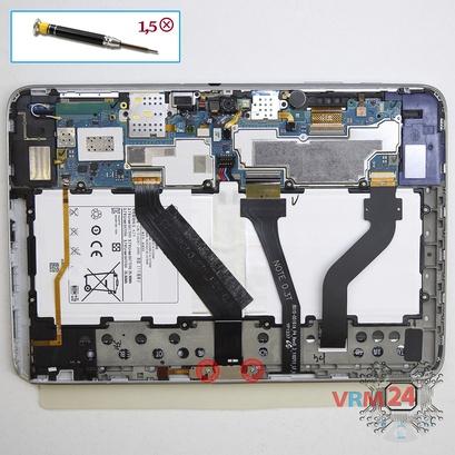 How to disassemble Samsung Galaxy Note 10.1'' GT-N8000, Step 5/1