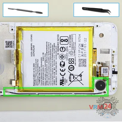 How to disassemble Asus ZenFone Live ZB501KL, Step 12/1