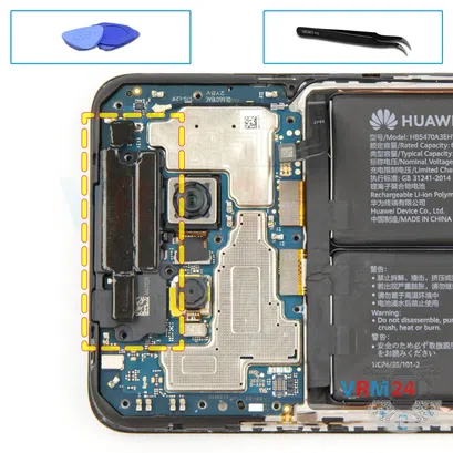 Cómo desmontar Huawei Nova Y91, Paso 14/1