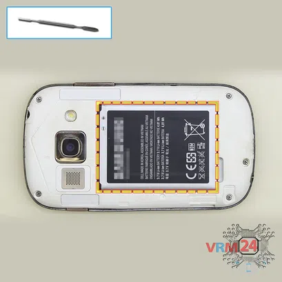 Cómo desmontar Samsung Galaxy Fame GT-S6810, Paso 2/1