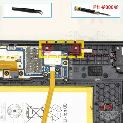 Como desmontar Lenovo Tab M10 Plus TB-X606F, Passo 10/1