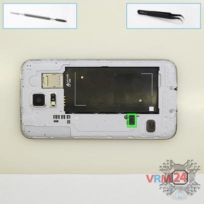 How to disassemble Samsung Galaxy S5 SM-G900, Step 4/1