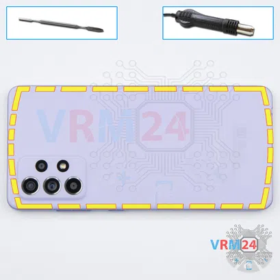 How to disassemble Samsung Galaxy A52 SM-A525, Step 3/1