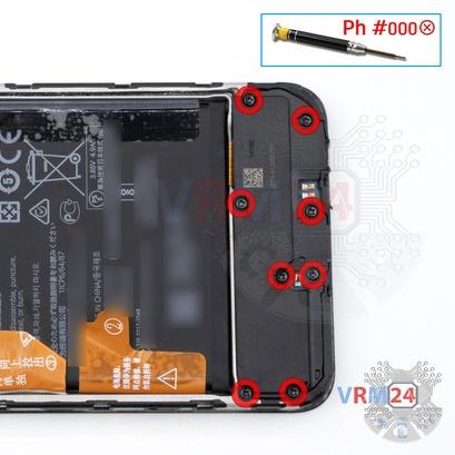How to disassemble Huawei Honor 9A, Step 10/1