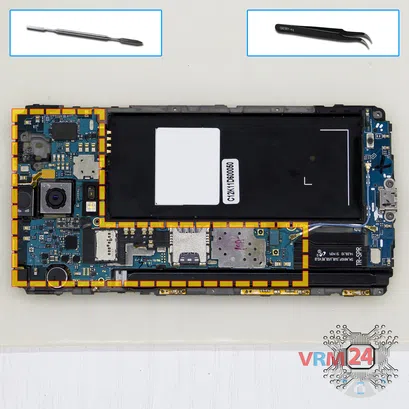 Cómo desmontar Samsung Galaxy Note 4 SM-N910, Paso 10/1