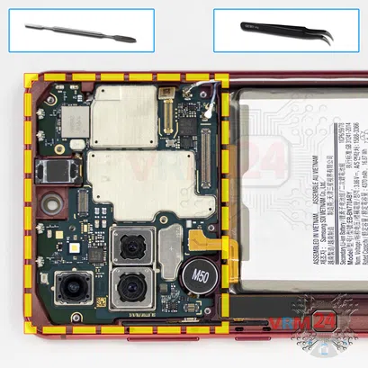 Cómo desmontar Samsung Galaxy Note 10 Lite SM-N770, Paso 15/1