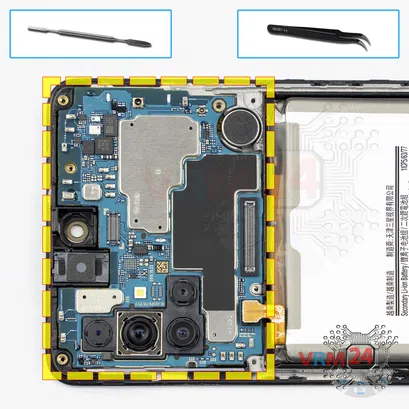 Como desmontar Samsung Galaxy A51 SM-A515 por si mesmo, Step 12/1