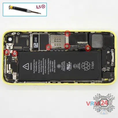 How to disassemble Apple iPhone 5C, Step 8/1