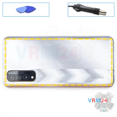 Как разобрать Realme Narzo 30, Шаг 3/1