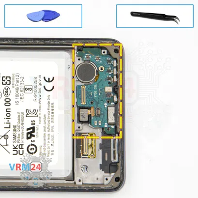 Como desmontar Samsung Galaxy A73 SM-A736 por si mesmo, Passo 13/1