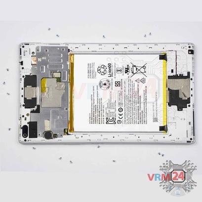 Como desmontar Lenovo Tab 4 TB-8504X, Passo 4/2