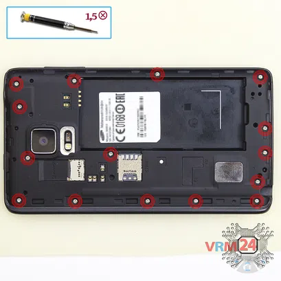 How to disassemble Samsung Galaxy Note Edge SM-N915, Step 3/1