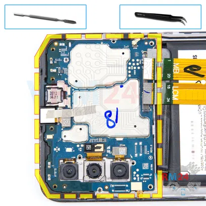 Cómo desmontar Samsung Galaxy A02s SM-A025, Paso 12/1