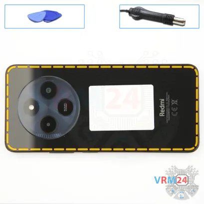 How to disassemble Xiaomi Redmi 14C, Step 3/1