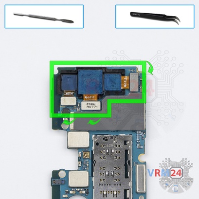 Cómo desmontar Samsung Galaxy M21 SM-M215, Paso 17/1
