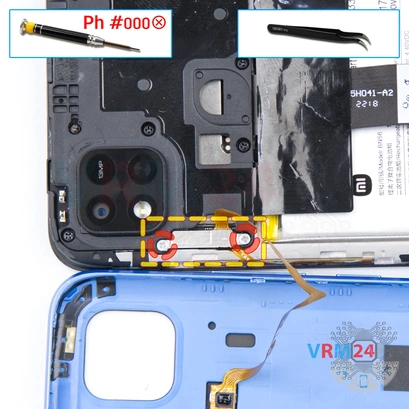 How to disassemble Xiaomi Redmi 10A, Step 4/1