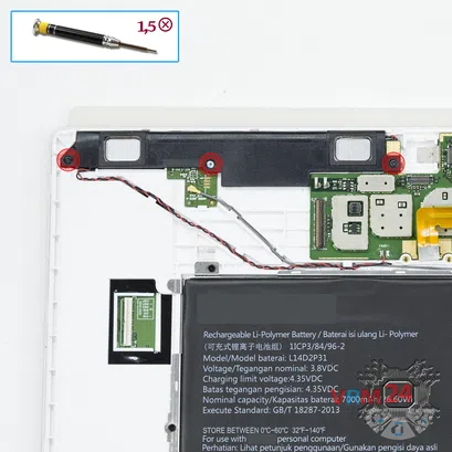 How to disassemble Lenovo Tab 2 A10-70, Step 10/1