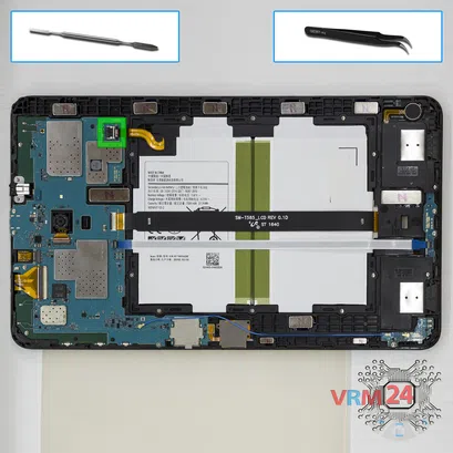 Como desmontar Samsung Galaxy Tab A 10.1'' (2016) SM-T585 por si mesmo, Passo 3/1