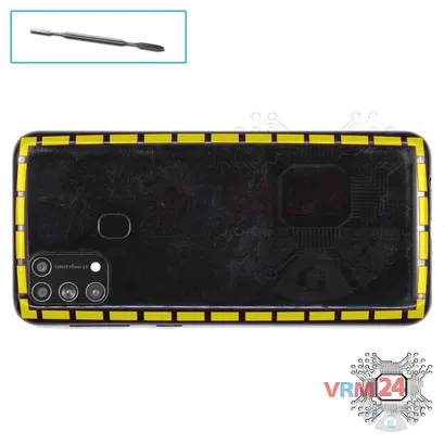 Como desmontar Samsung Galaxy M31 SM-M315 por si mesmo, Passo 3/1