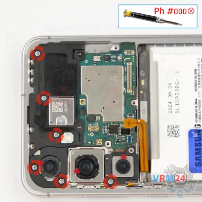 Как разобрать Samsung Galaxy S24 FE SM-S721, Шаг 14/1