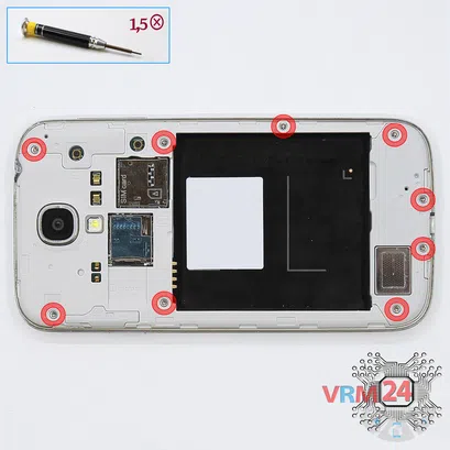 How to disassemble Samsung Galaxy S4 GT-i9500, Step 3/1