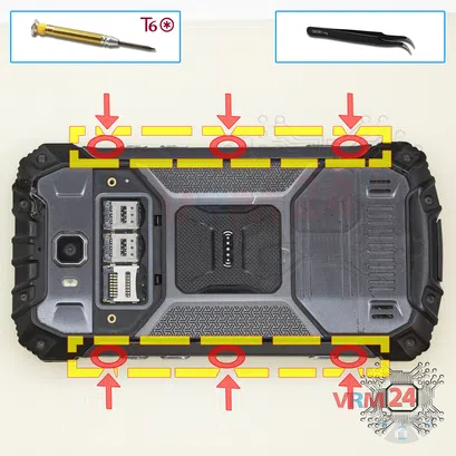 Como desmontar uleFone Armor 2 por si mesmo, Passo 2/1